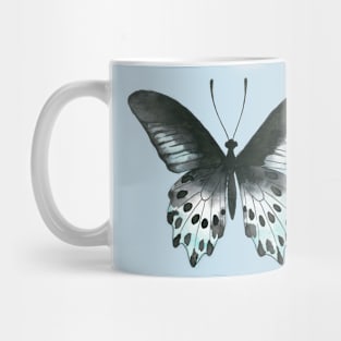 Blue Mormon Loose Watercolor Butterfly Mug